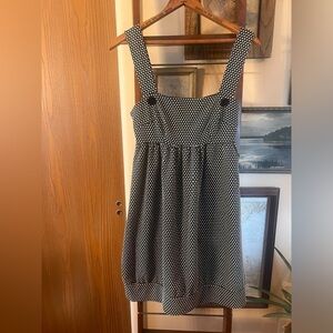 Vintage Joyce Leslie Dress, Black with White Hearts Size Small